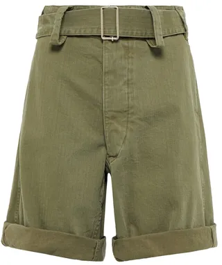 Cotton twill Bermuda shorts