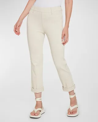 High-Rise Cropped Straight-Leg Pants