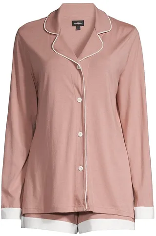 Bella Long-Sleeve Boxer 2-Piece Pajama Set