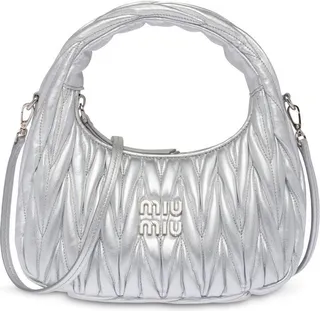 Miu Wander matelassé leather bag