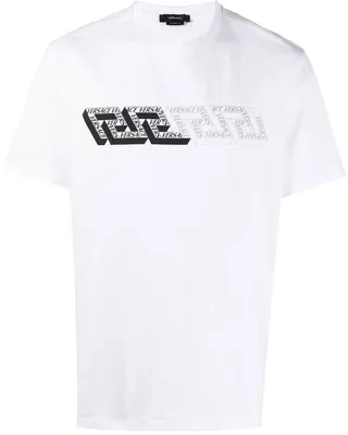 Greca-print logo T-shirt