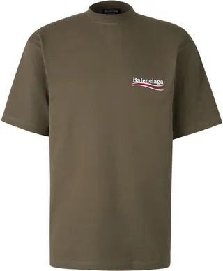 Balenciaga Logo Detailed Crewneck T-Shirt