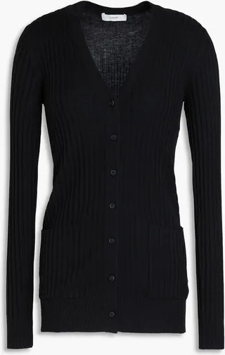 Ribbed-knit cardigan