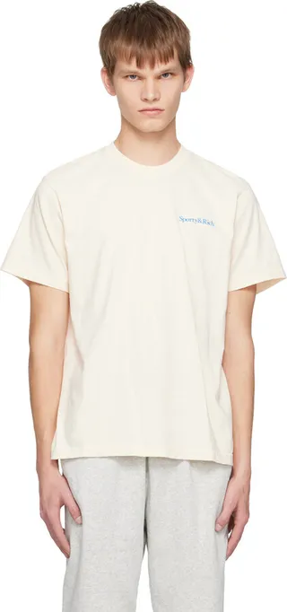 Sporty & Rich Off-White 'Health Is Wealth' T-Shirt