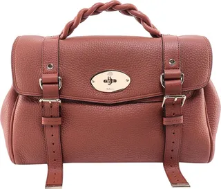 Textured leather handbag