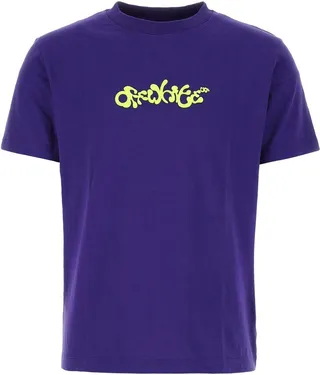 T-shirt realized in pure cotton characterized by flocked logoed print on the chest and flocked Opposite Arrow print at the back.