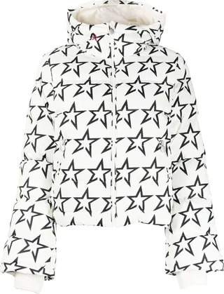 Star-Print Hooded Puffer Jacket