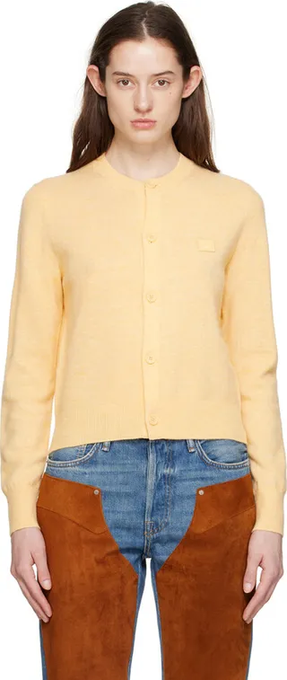 Acne Studios Yellow Patch Cardigan