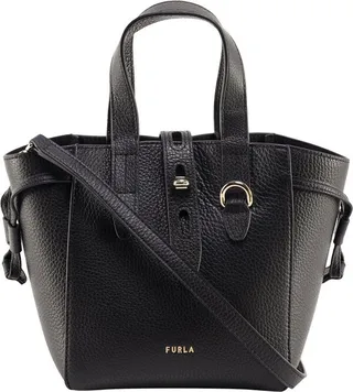 Furla Net Logo Printed Mini Tote Bag