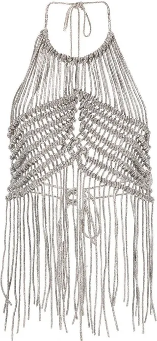 Halterneck Crochet-Chain Top