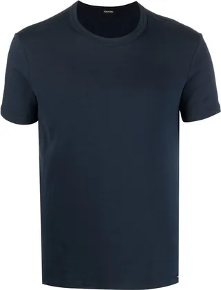crew-neck stretch-cotton T-shirt