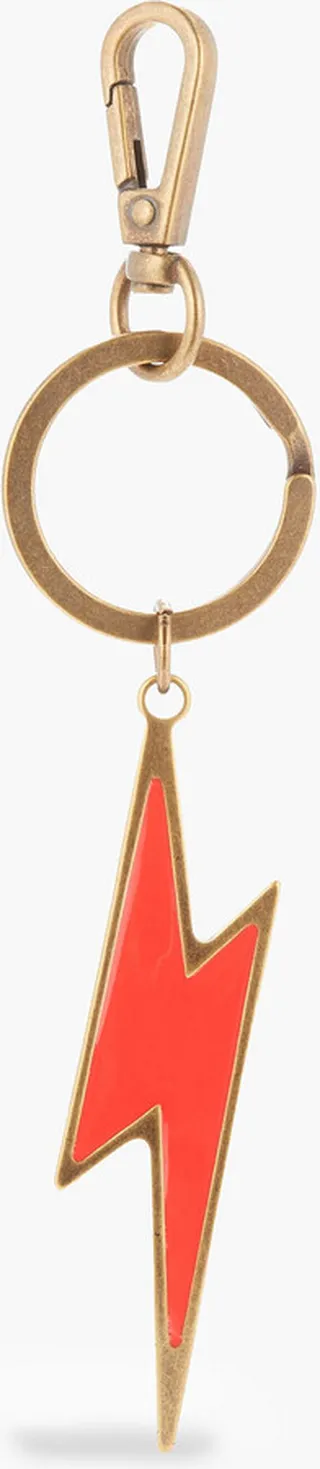 Gold-tone enamel keychain
