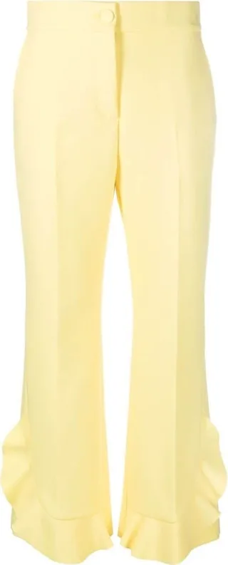 Ruffled Cropped Trousers
