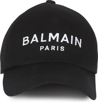 Black Logo-Embroidered Baseball Cap