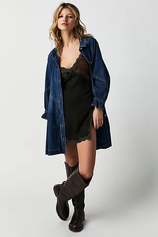 Hannah Denim Mini Dress by We The Free at Free People