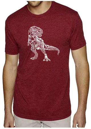 La Pop Art Mens Premium Blend Word Art T-Shirt - Dinosaur