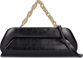 Dioni faux patent leather shoulder bag