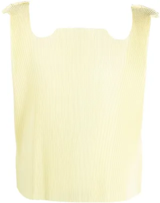 cut-out ribbed tank T-shirt