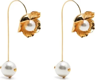 Pearl Flower Drop Earring