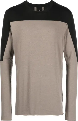 two-tone long-sleeve T-shirt