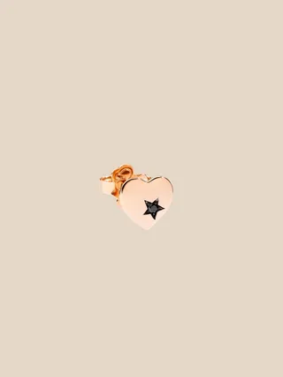 Dodo single heart earring in 9 kt rose gold