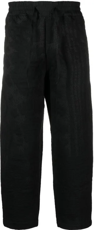 Embroidered Detail Cropped Trousers