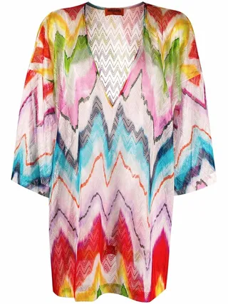 Zigzag-Print Tunic Top