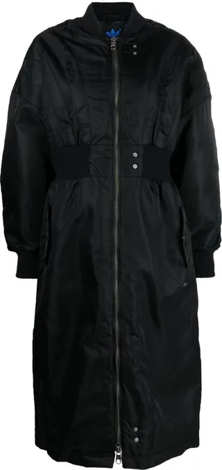 Zipped-Up Fastening Bomber Coat