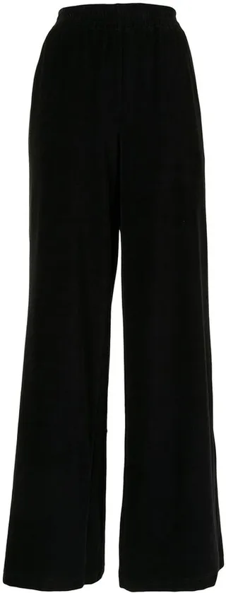 Velvet Wide-Leg Trousers