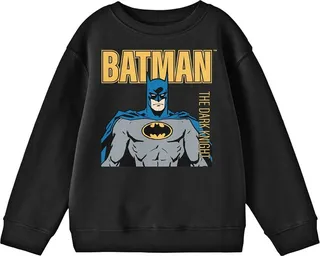Batman The Dark Knight Comic Book Character and Logo Youth Black Crew Neck Sweatshirt-Medium