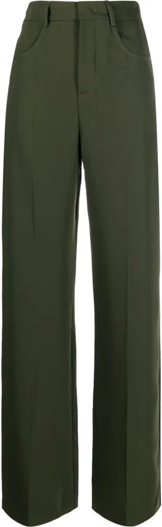 Straight-Leg Cut Trousers