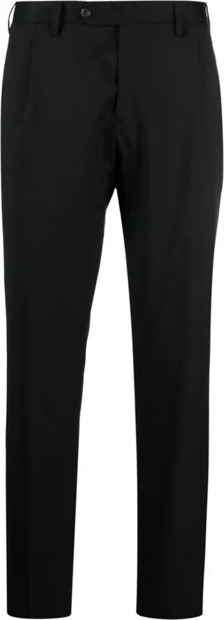 Mid-Rise Straight-Leg Trousers