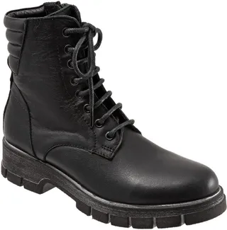 Rage Womens Leather Ankle Boots Combat & Lace-up Boots