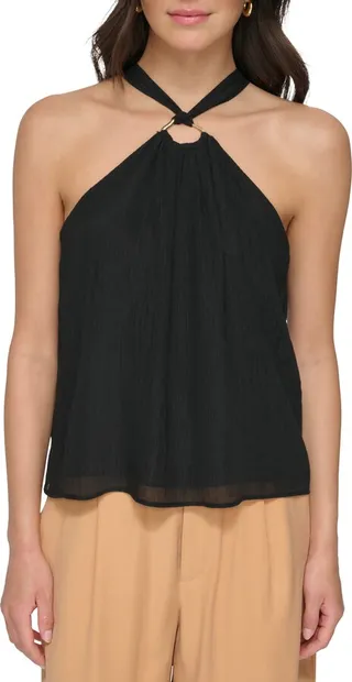 Crinkle Halter Top
