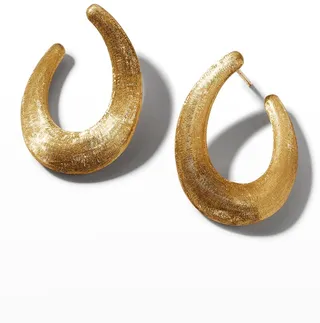 Lucia Medium 18K Yellow Gold Wrap Hoop Earrings