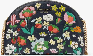 Kate Spade Morgan Flower Bed Embossed Double-Zip Dome Crossbody