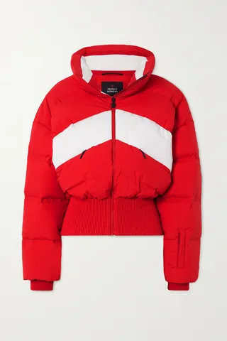Perfect Moment - Juniper Duvet Color-block Quilted Padded Down Ski Jacket - Red