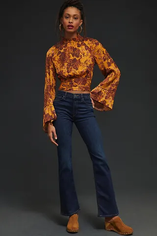 Hudson Petite Barbara High-Rise Bootcut Jeans Blue