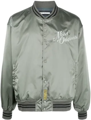 Logo Embroidered Bomber Jacket