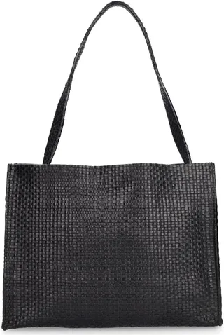 Mini woven minimal tote bag