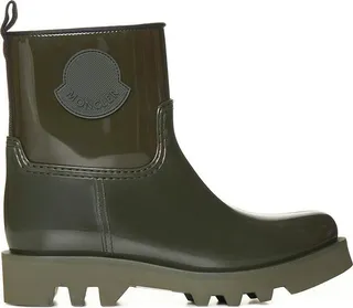 Moncler Logo Patch Round Toe Rain Boots