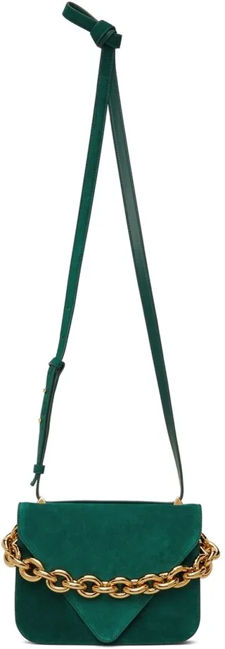 Bottega Veneta Green Suede Mount Bag