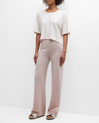Avery Cropped Short-Sleeve Crewneck Tee
