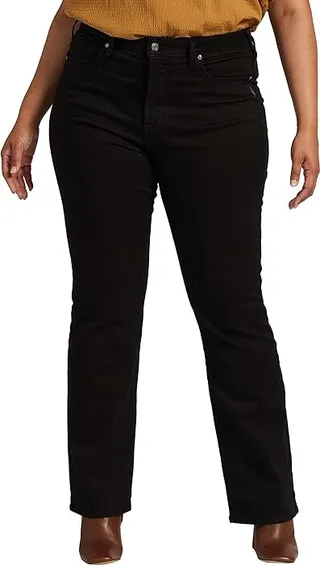 Silver Jeans Co. Plus Size Infinite Fit High-Rise Bootcut Jeans W88705INB531 (Black Wash) Women's Jeans
