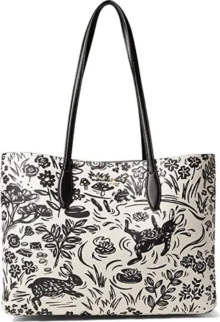 Kate Spade New York All Day Lunar New Year Large Tote (Cream Multi) Handbags