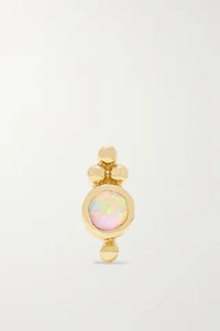 MARIA TASH - Trinity 14-karat Gold Opal Earring - One size