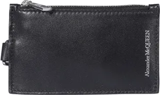 Alexander McQueen Logo Printed Zipped Clutch Bag
