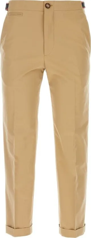 Alexander McQueen Mid-Rise Cropped Chinos