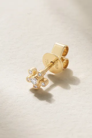 Sophie Bille Brahe - Petit Soleil De Fleur 18-karat Recycled Gold Diamond Single Earring - One size