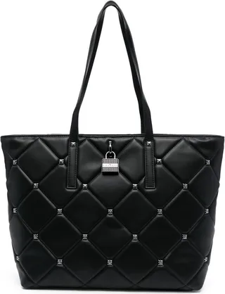 Stud-Detail Quilted Tote Bag